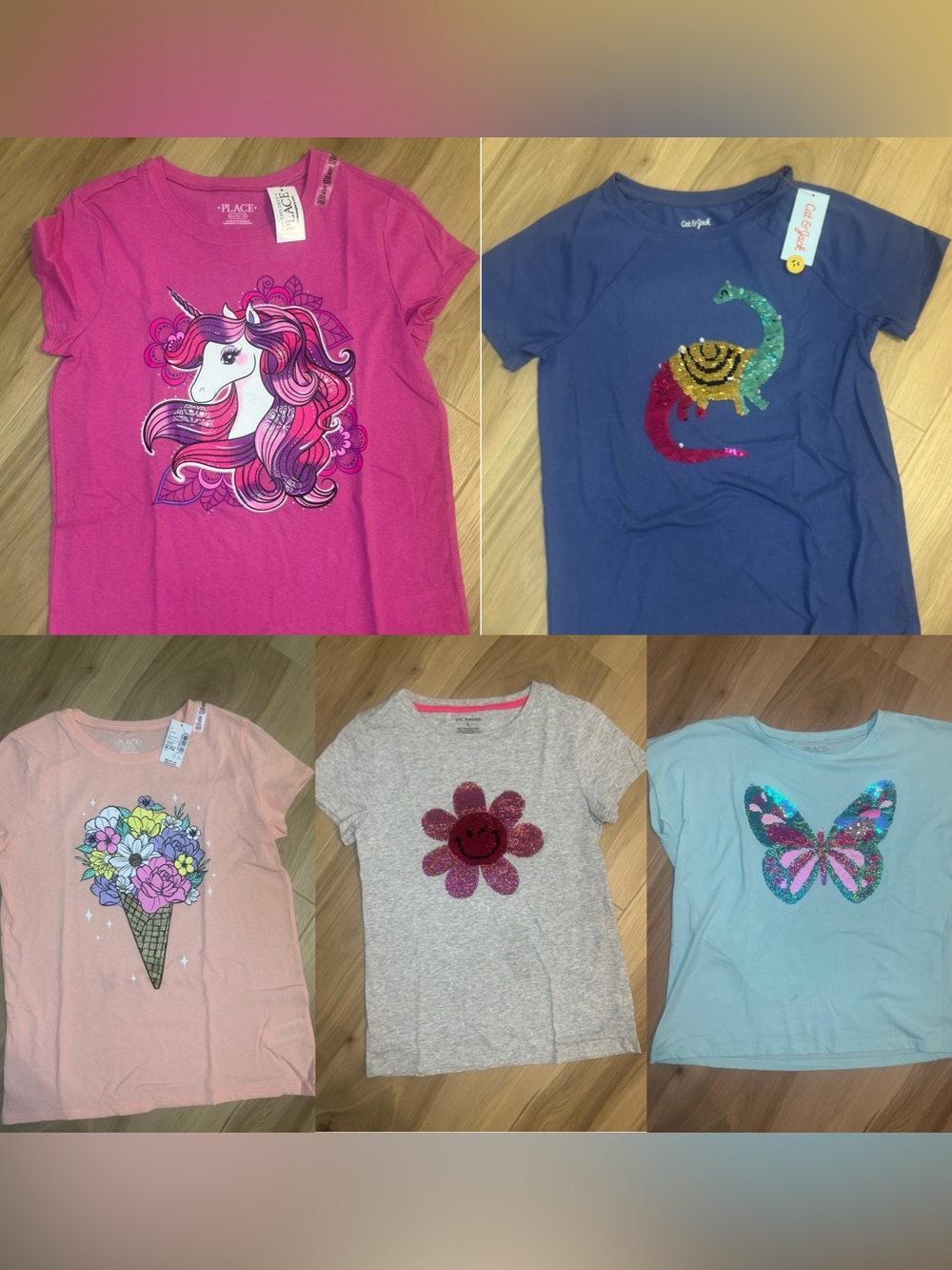 Lot of 5 Girls XL TShirts NWT